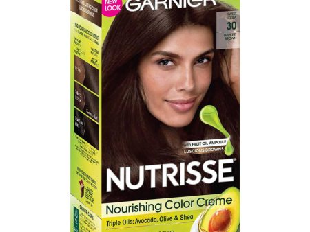 GARNIER - Nutrisse Nourishing Color Creme Darkest Brown 30 (Sweet Cola) - 1 Application Sale