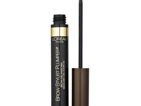 L OREAL - Brow Stylist Plumper Brow Mascara 380 Medium to Dark - 0.27 fl. oz. (8 ml) Supply