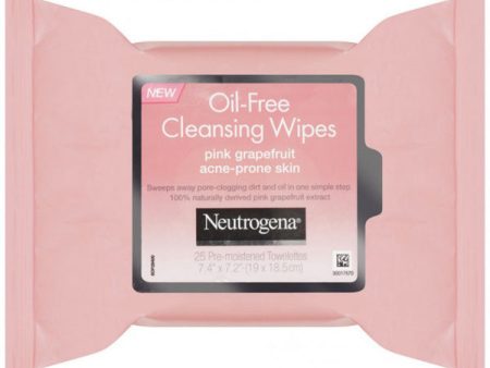 NEUTROGENA - Oil-Free Cleansing Wipes Pink Grapefruit - 25 Wipes Fashion