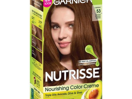 GARNIER - Nutrisse Nourishing Color Creme 53 Medium Golden Brown - 1 Application Supply