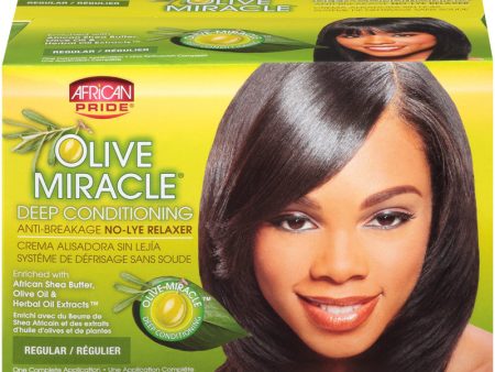 AFRICAN PRIDE - Deep Conditioning Cr?me-on-cr?me No-Lye Relaxer Regular - 1 Kit Online now