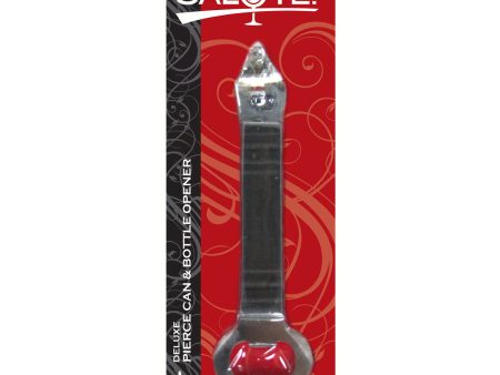 SALUTE! - Deluxe Pierce Can & Bottle Opener, Black - 1 Opener Supply