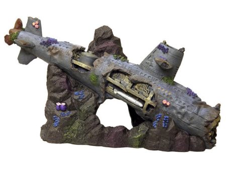 EXOTIC ENVIRONMENTS - Large Sized Sunken Submarine - 12 Inches Online Hot Sale