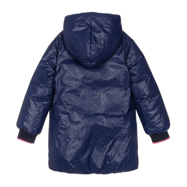 Billieblush Hooded Navy Puffer Jacket on Sale