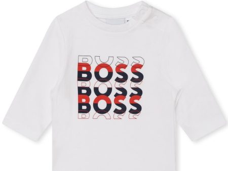 BOSS Baby Repeat Logo Print White T-Shirt Online Sale