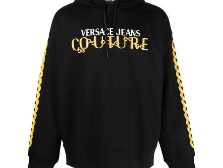 Versace Jeans Couture Chain-Link Black Hoodie Sale