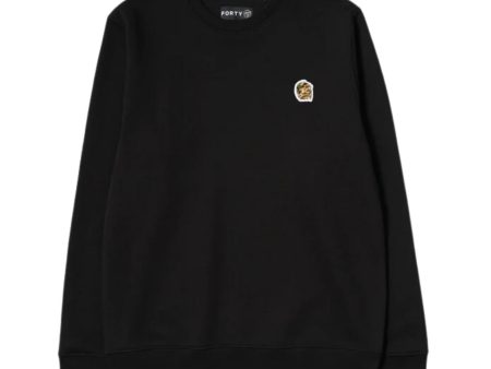 Forty Parker Logo Badge Black Sweatshirt For Discount