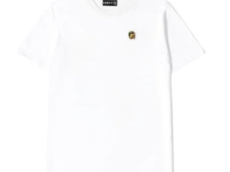 Forty Ben Camo Logo Badge White T-Shirt Supply