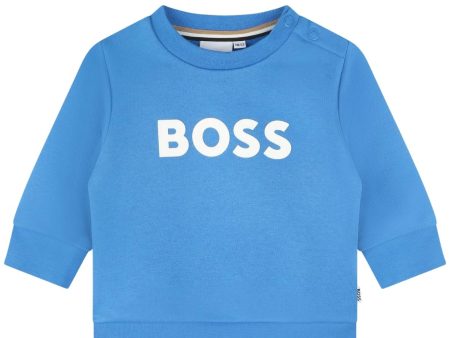 BOSS Baby Print Logo Blue Sweatshirt For Cheap