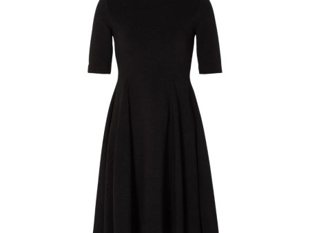 Emporio Armani Ottoman-Effect Black Jersey Dress Sale