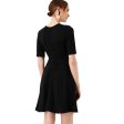 Emporio Armani Ottoman-Effect Black Jersey Dress Sale