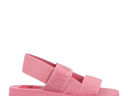 Love Moschino Logo Strap Pink Sandals Discount